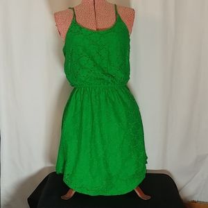 Vintage Green Lace Dress w/ Adjustable Straps
